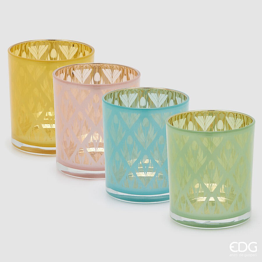 EDG Enzo De Gasperi EDG Enzo De Gasperi Portacandela Tulipano Rombi Cilindro H 1