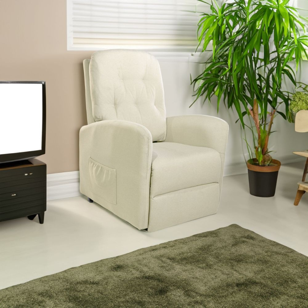Poltrona Relax elettrica alzapersona Katia tessuto beige
