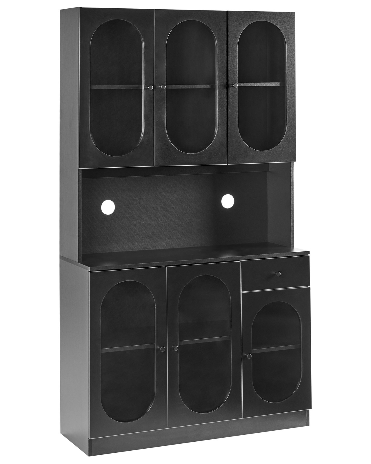 Vetrina LANGFORD 100 cm Nero Legno