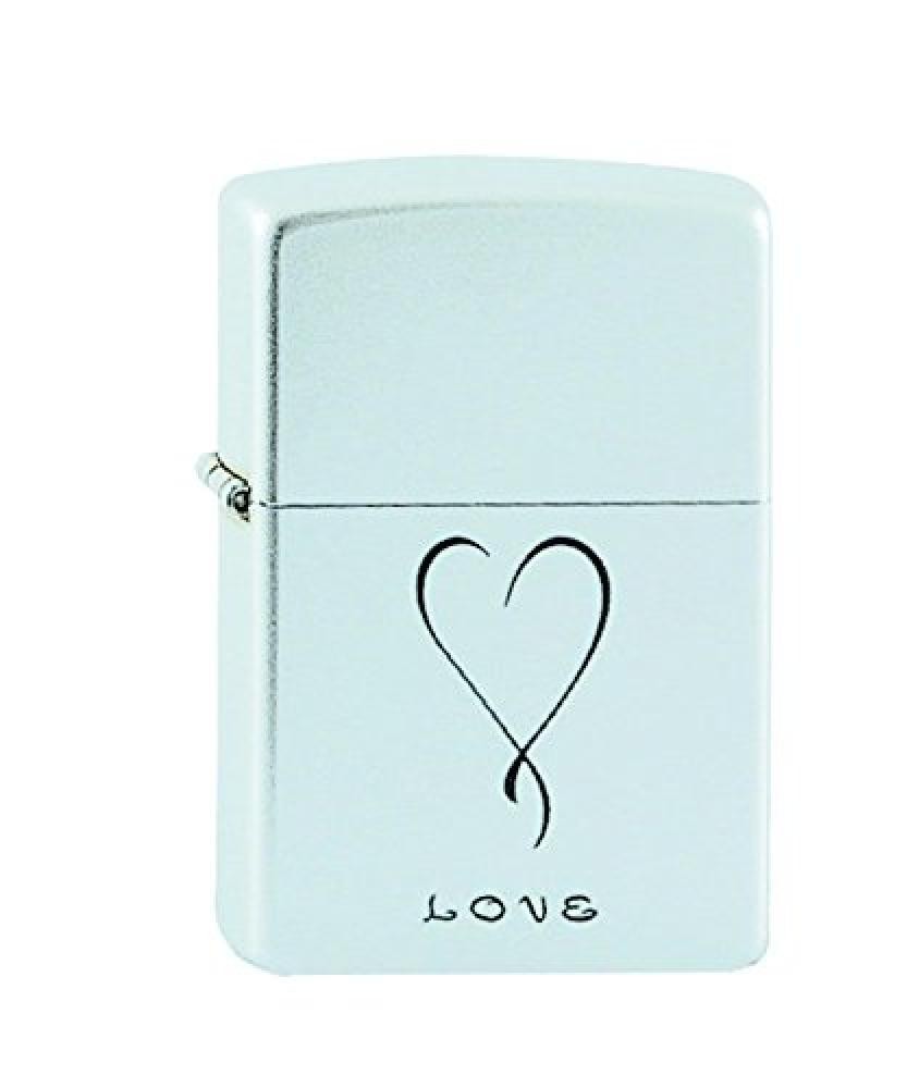 (TG. Taglia unica) Zippo Feuerzeug 60001335 Love Lighter, Metal, Silver, One Siz
