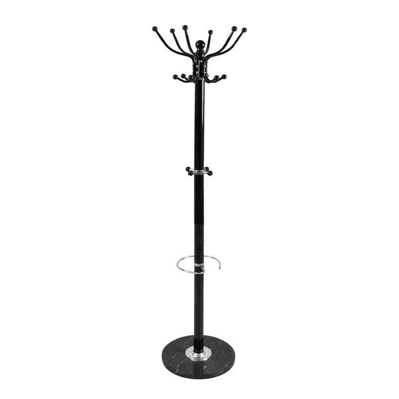 APPENDIABITI CON GANCI IN FERRO H176 CM IN COLORE NERO