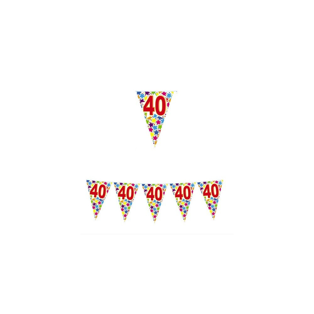 Bandierina Festone 40 Anni Compleanno Addobbi Decorazioni