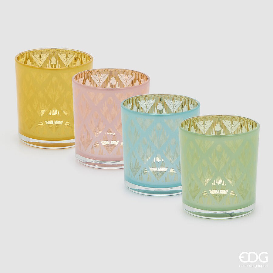 EDG Enzo De Gasperi EDG Enzo De Gasperi Portacandela Tulipano Rombi  Cilindro H
