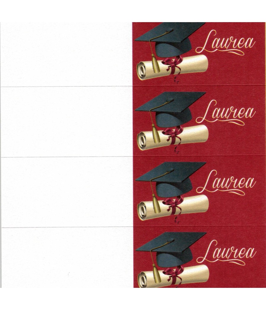 50 Bigliettini Per Bomboniera Laurea Pergamena Non Personalizzati Pretagliati