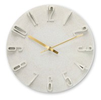 Hama Wanduhr Korfu O 30 cm Quarzuhr analog 3D-Ziffern Beige Wanduhr 00185880