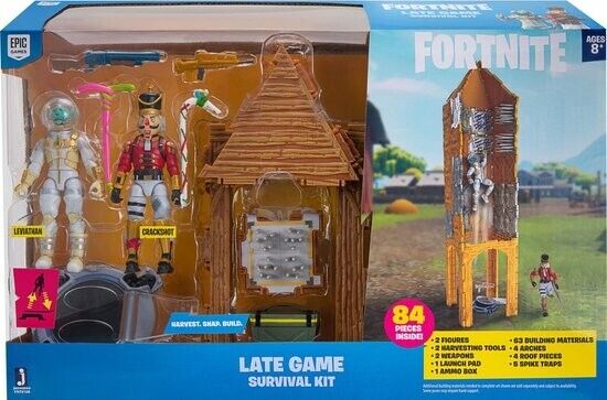 Fortnite Late Game Survival Kit, Fortnite Play Set 84 Pezzi Figure