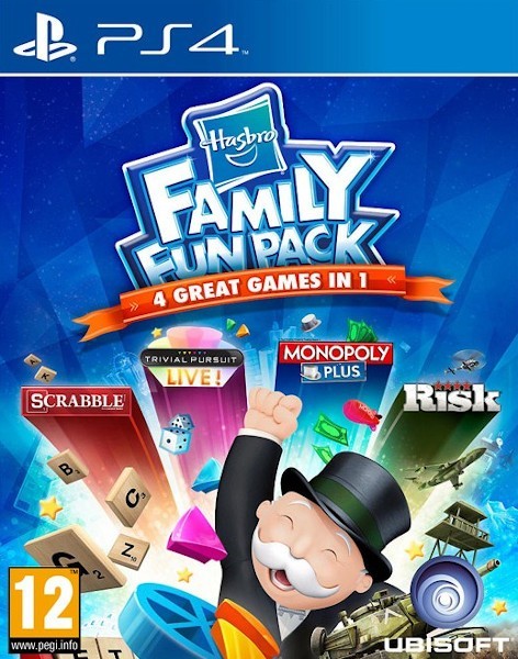Hasbro Family Fun Pack Monopoly Plus + Trivial Pursuit + Risk + Boggle PS4