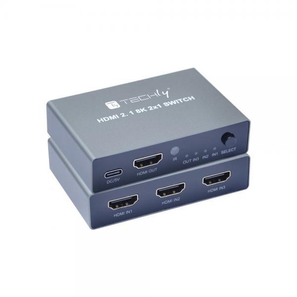 Techly Switch 3x1 HDMI 2.1 8K