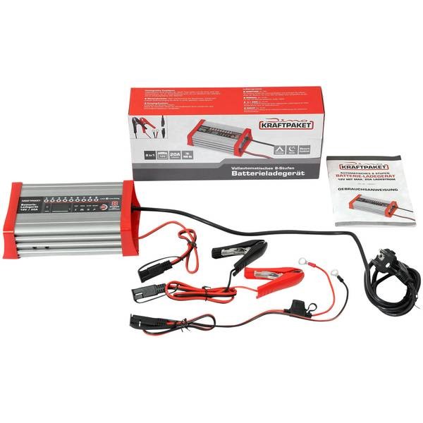 Dino KRAFTPAKET 136320  KFZ Batterieladegerät 20A-12V mit Camping-, Nacht-und Me