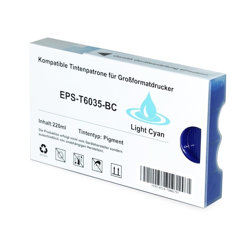 CARTUCCIA EPSON T6035 LIGHT CIANO COMPATIBILE PER EPSON Pro7800,7880,9800,9880 C