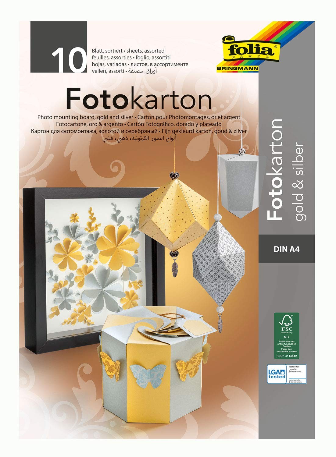 Folia 611 Photo Paper Gold, Silver – Photo Paper (Gold, Silver, 10 Sheets)
