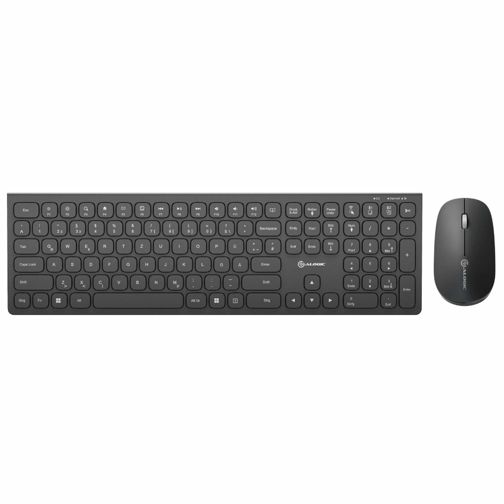 ALOGIC ASKBT3WC-DE tastiera Mouse incluso Casa/ufficio RF senza fili + Bluetooth