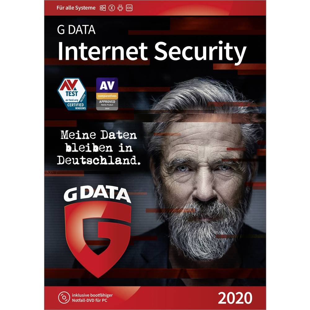 G Data Internet Security 1D 1Y Box Versione completa Win DE 1 Device 1 anno