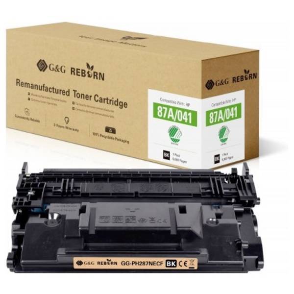 G&G 21242  Toner sostituisce HP 87A Compatibile Nero 9000 pagine Reborn remanufa