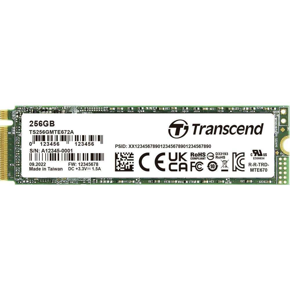Transcend 256 GB SSD interno PCIe TS256GMTE672A-VS1