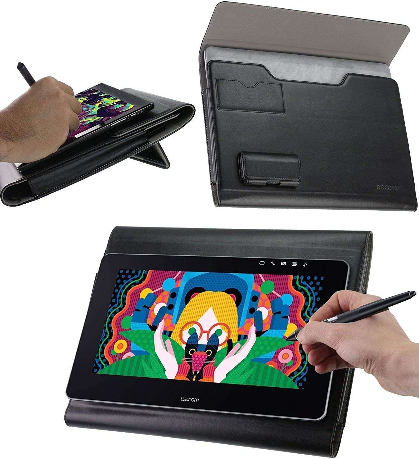 Broonel Leather Folio Case For Miavogo LCD 10 Inch Writing Tablet