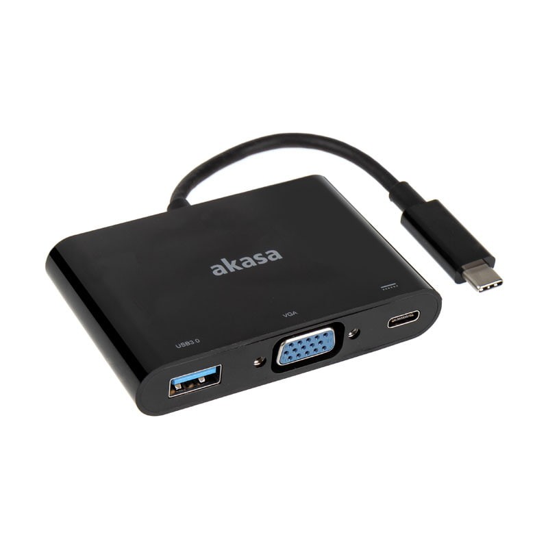 Akasa AK-CBCA02-15BK 1920 x 1200 Pixel USB 3.0 Type-C VGA 150 mm | Type-C to VGA