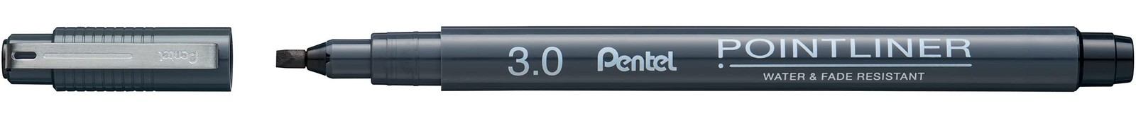 Pentel Pointliner Calligraphy S20P-C30A Fineliner with Metal Calligraphy Tip, Bl
