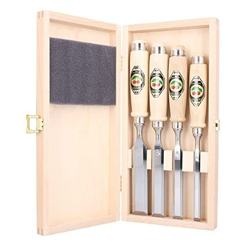 KIRSCHEN FIRMER CHISEL SET 1141 HK IN WOODEN BOX 1141000 CINCELES (Q4T)
