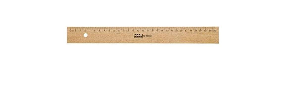 M + R 719500000 Wood Ruler 50 cm Beech Metal Insert 4004627263011