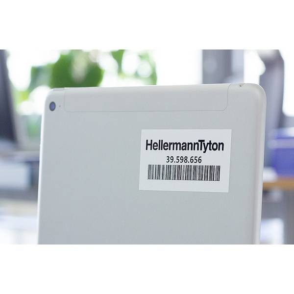 HellermannTyton 596-12157   TAG66TD1-1210-WH-1210-WH Etichetta per stampa laser
