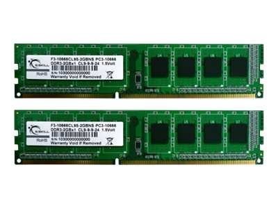 G.Skill F3-10600CL9D-4GBNS 4 GB 2 x 2 GB DDR3 1333 MHz 240-pin DIMM 9-9-9-24