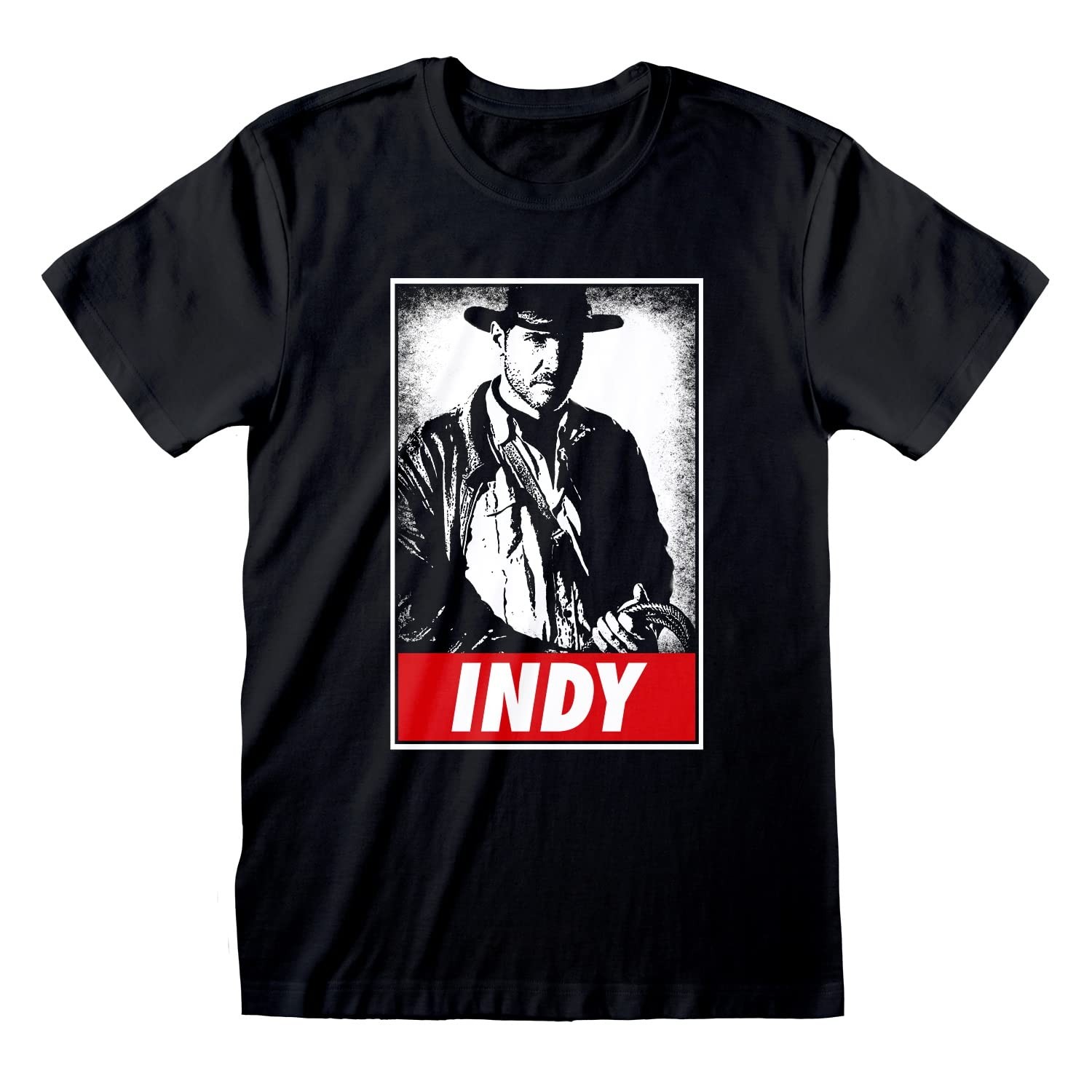 Indiana Jones Unisex Indy' (Black) Short Sleeve T-Shirt T-Shirt S Black