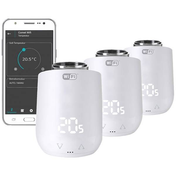 Eurotronic 700224   Comet WiFi Termostato senza fili per radiatore KIT elettroni