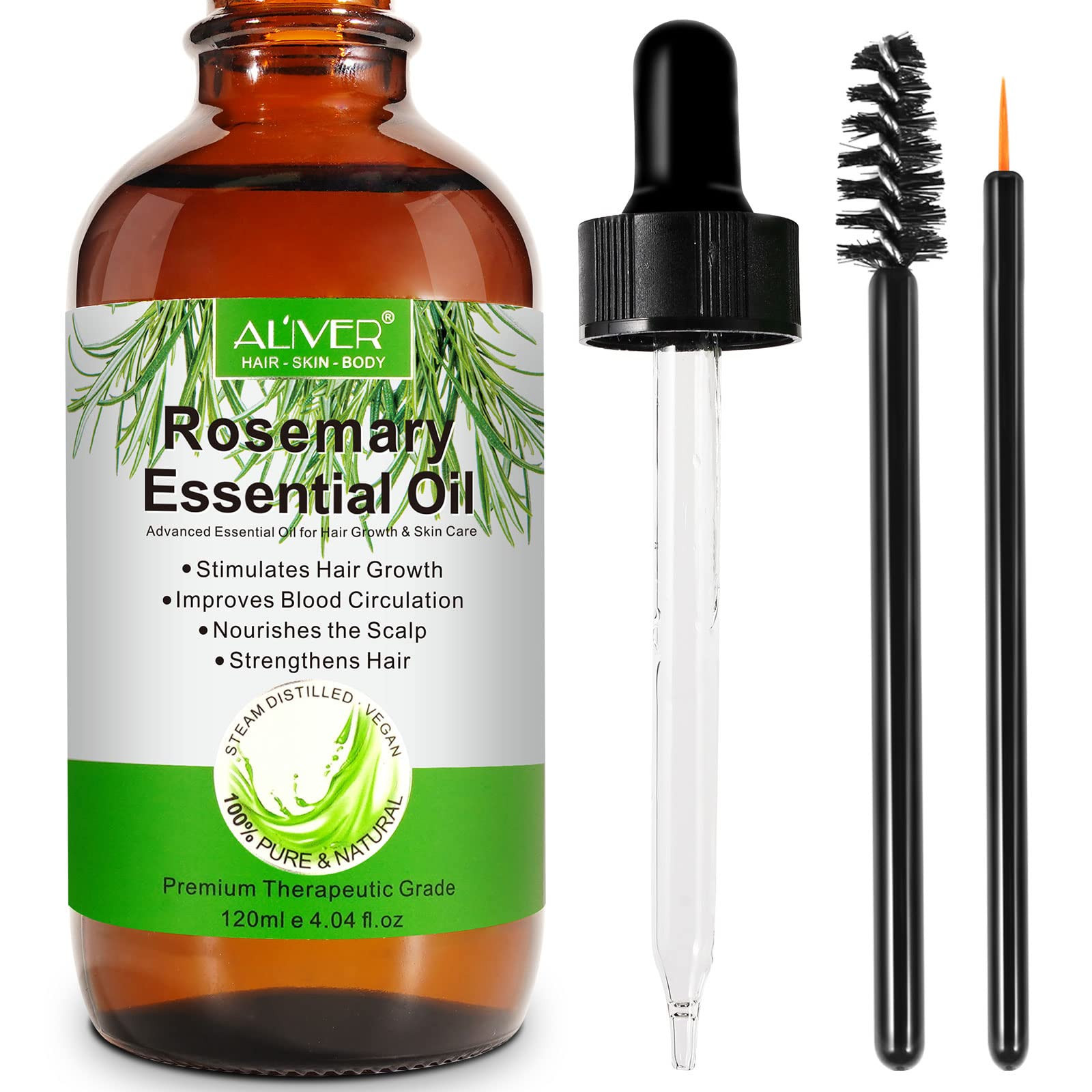 Olio Essenziale di Rosmarino per Capelli Crescita, Rosemary Essential Oil (a7R)