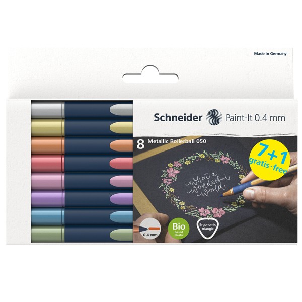 Penna Roller Metallic 050 Schneider - 0,4 mm - P700496 (Assortiti Metallici Conf
