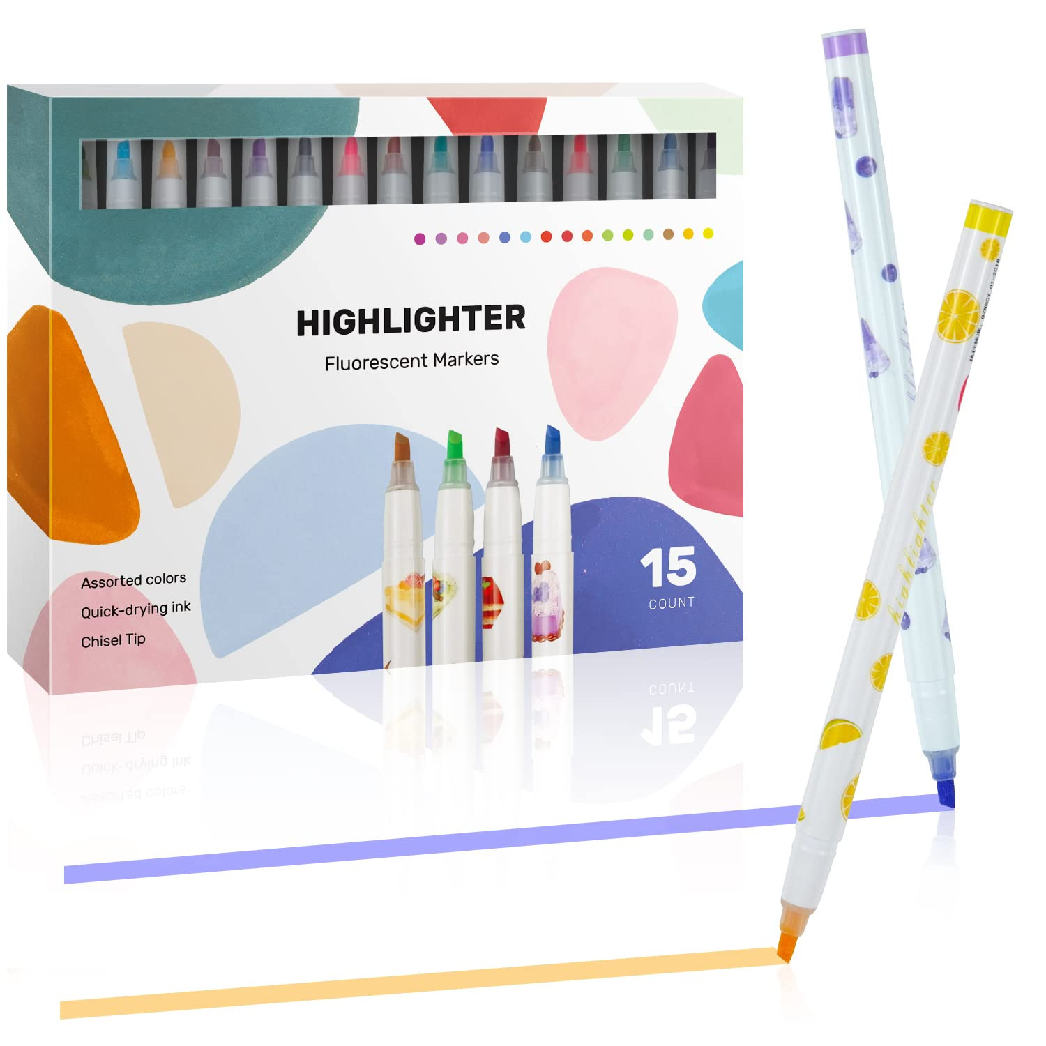 EooUooIP Evidenziatori, 15 Colori Set Evidenziatori, Evidenziatori (H7v)