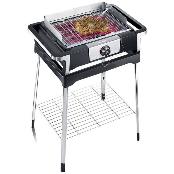 Severin PG 8118  8118 Elettrico Griglia 2 zone grill Nero, Argento