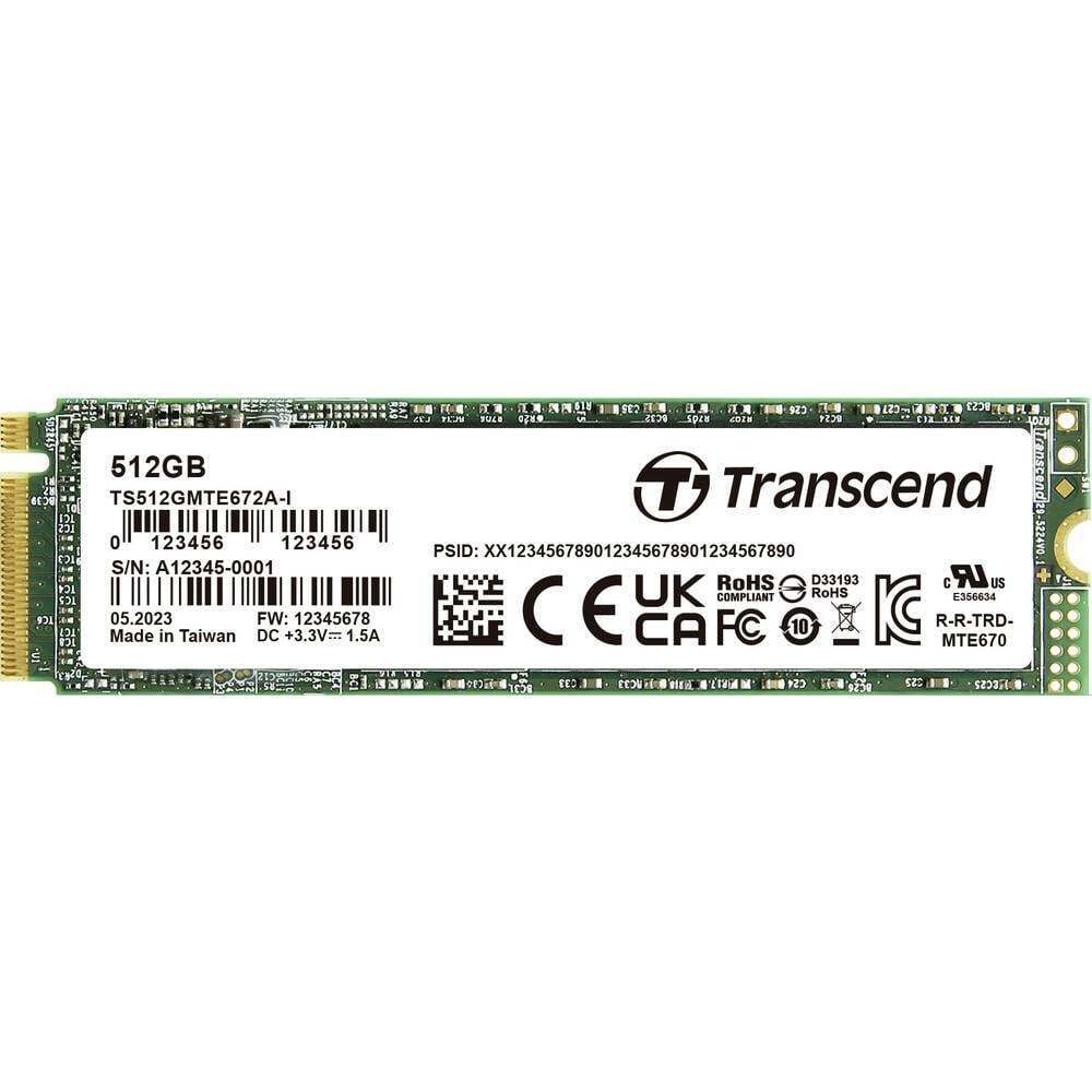 Transcend 512 GB SSD interno PCIe TS512GMTE672AI-VS1