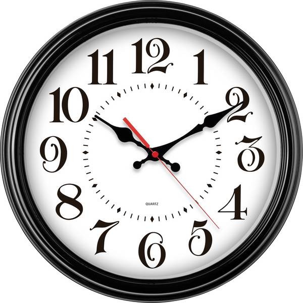 EUROTIME 80882-05   Quarzo Orologio da parete 31 cm Nero