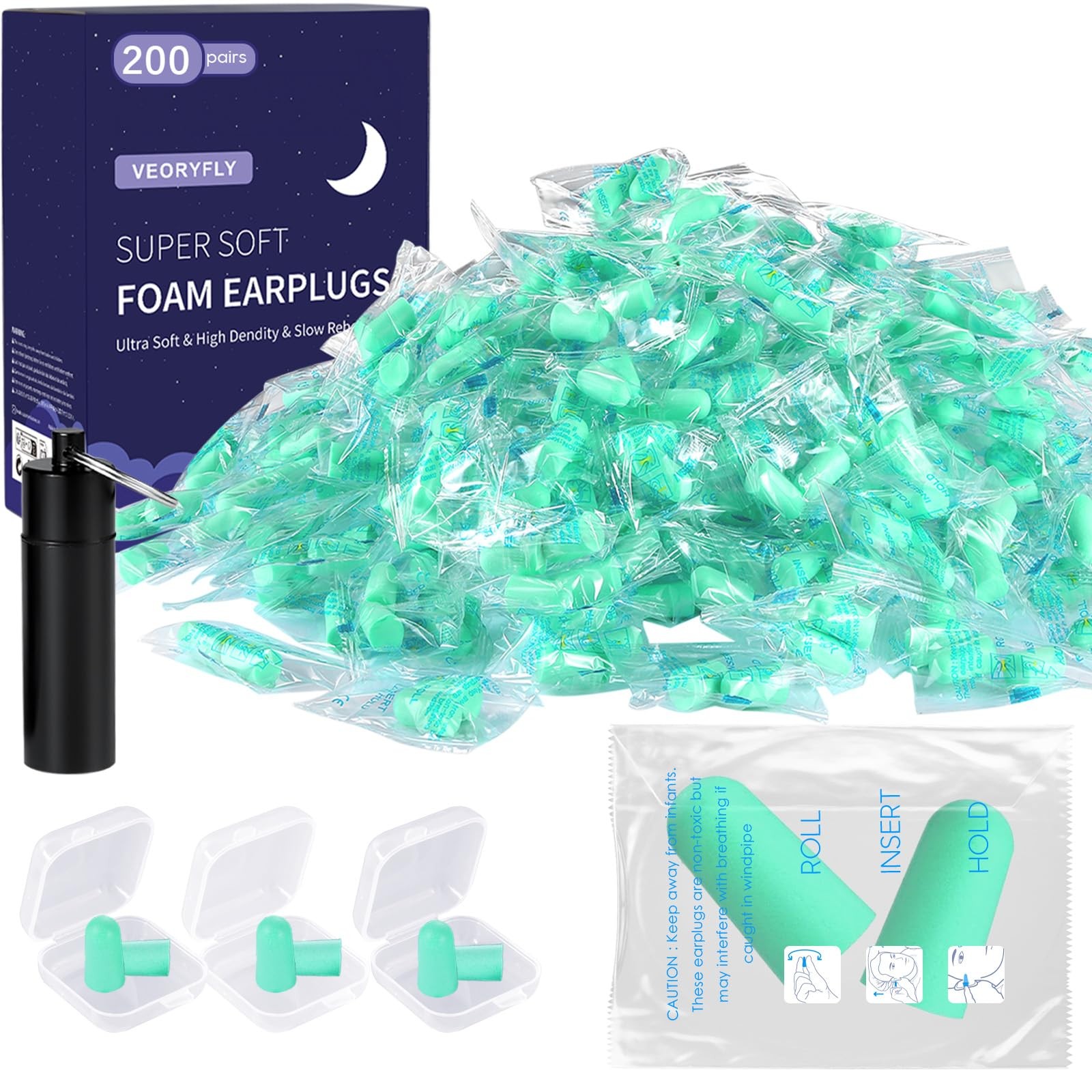 200 Paia Tappi Orecchie Dormire, Tappi Per Orecchie Antirumore Per (Z5w)