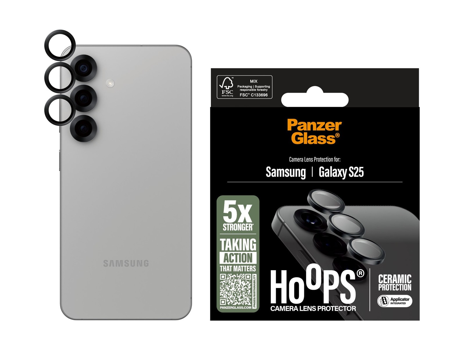 PanzerGlass Hoops Ceramic Lens Protector Samsung S25 per PGRHOCEG38388