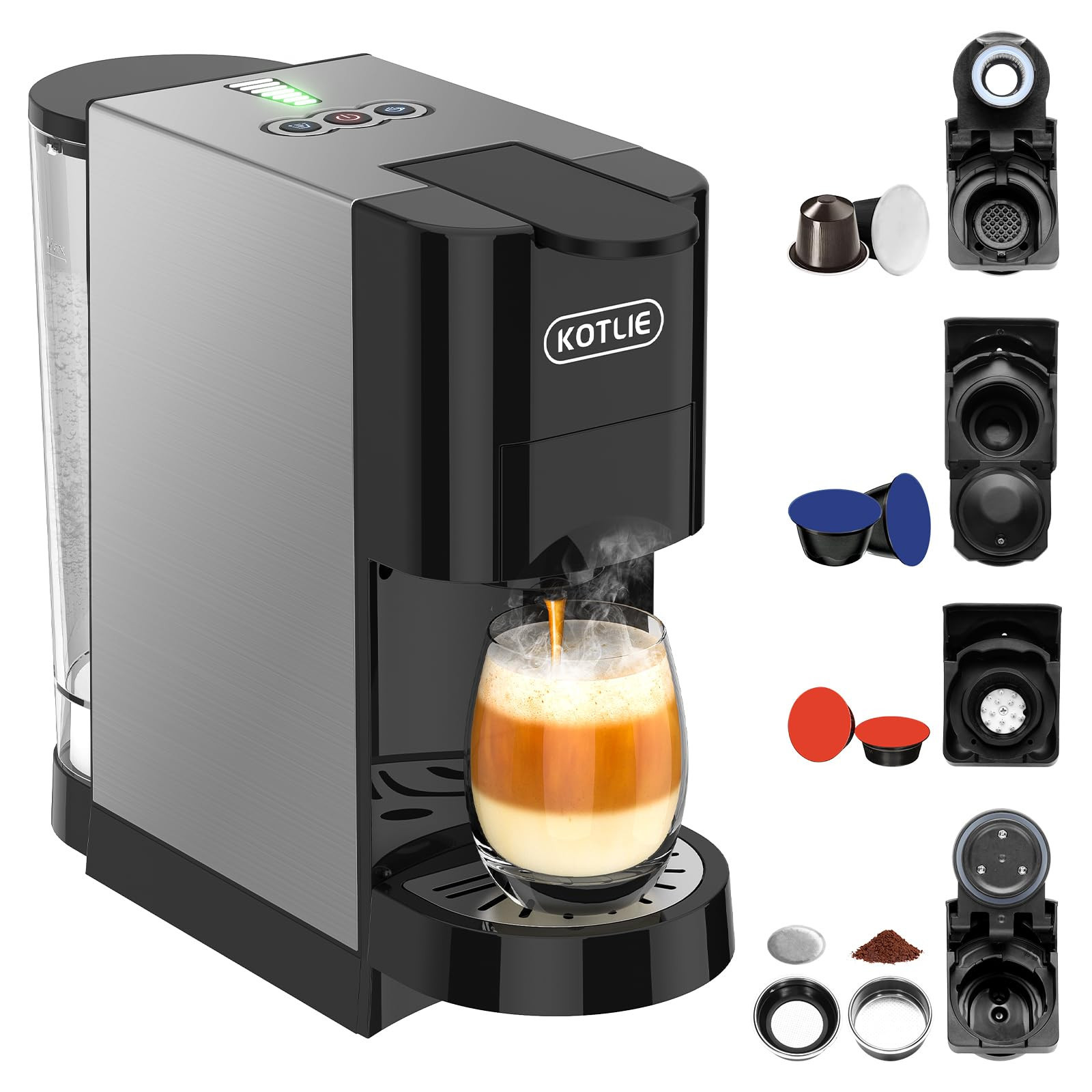 KOTLIE AC-513HF Macchina da caffè multifunzione 5 in 1 per NES/per (A9V)