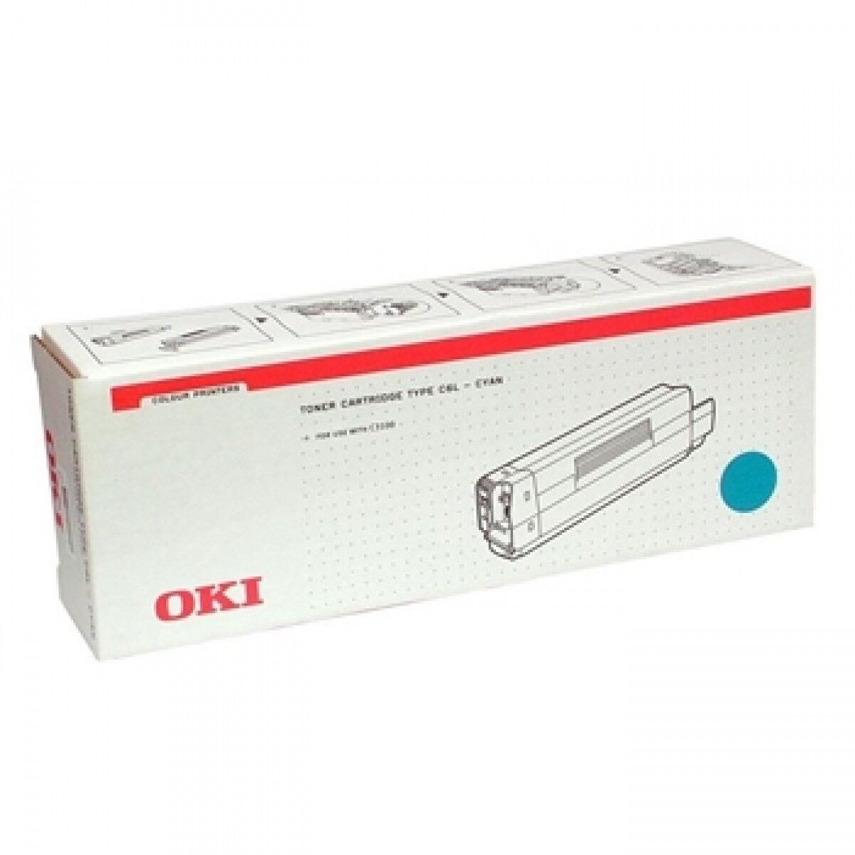 OKI 42804515 TYPE C6L C3100 TONER CYANO ORIGINALE
