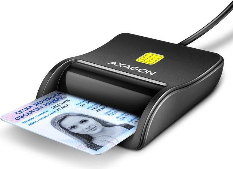 Axagon CRE-SM3N USB Smart card Flat lettore di card readers Interno USB 2.0 Nero