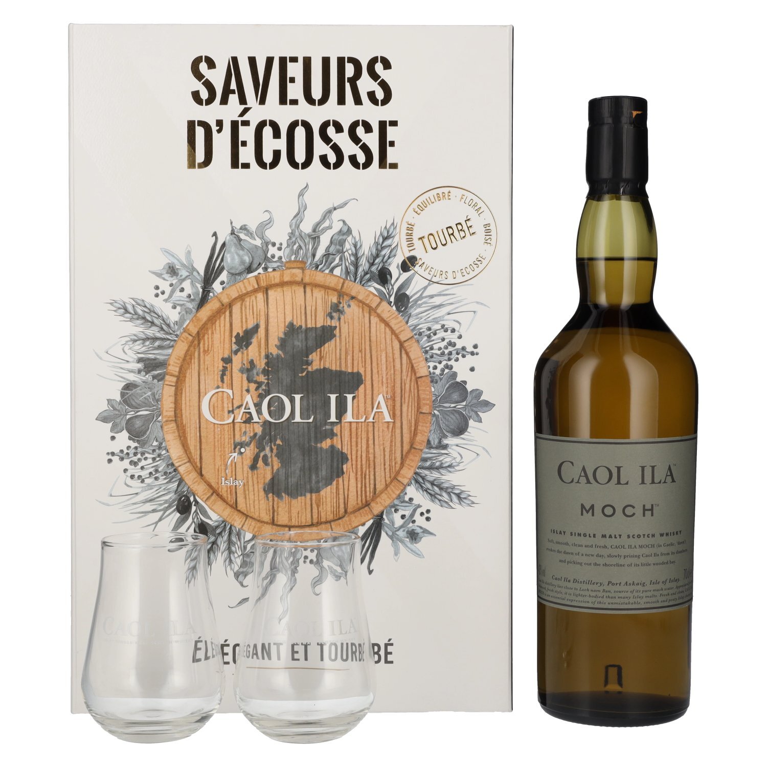 Caol Ila MOCH Saveurs D'Ècosse Set con 2 bicchieri