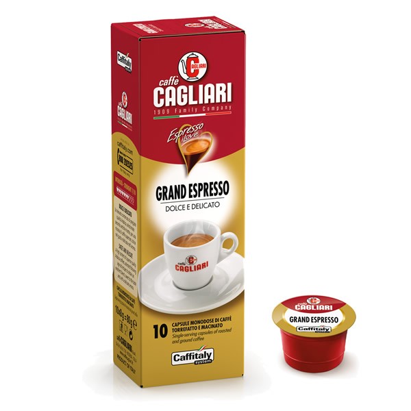 Caffè Caffitaly Cagliari Grand Espresso DOLCE E INTENSO 10 Capsule Cialde