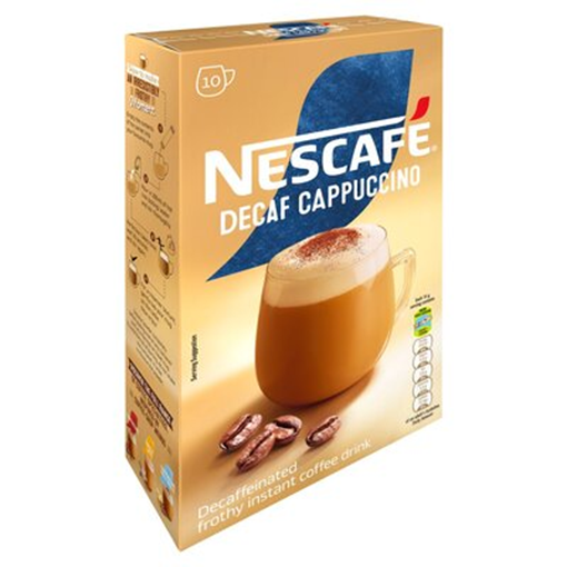 Nescafè Cappuccino Decaffeinato 10 bustine porzioni  Decaf solubile 125 gr