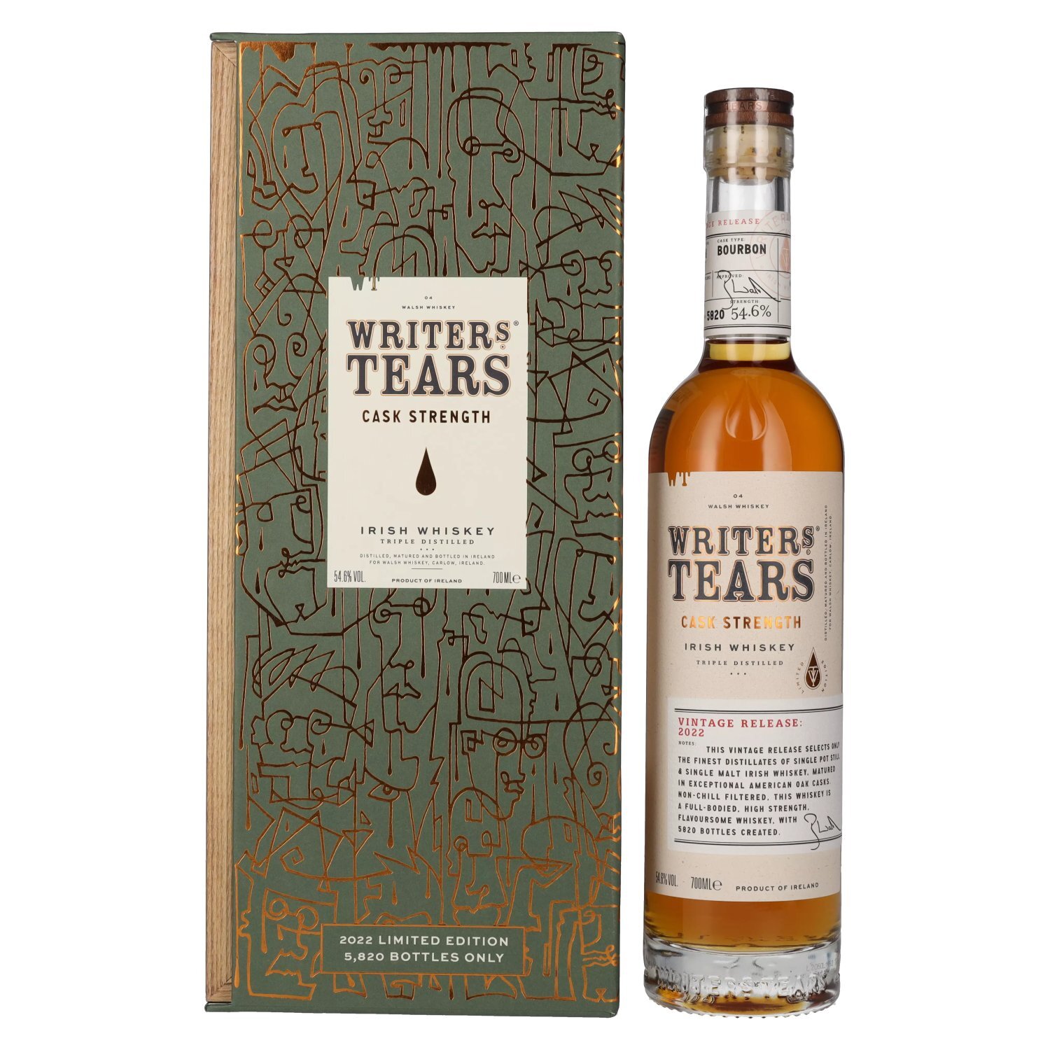 Writer's Tears CASK STRENGTH Irish Whiskey Vintage Release 2022