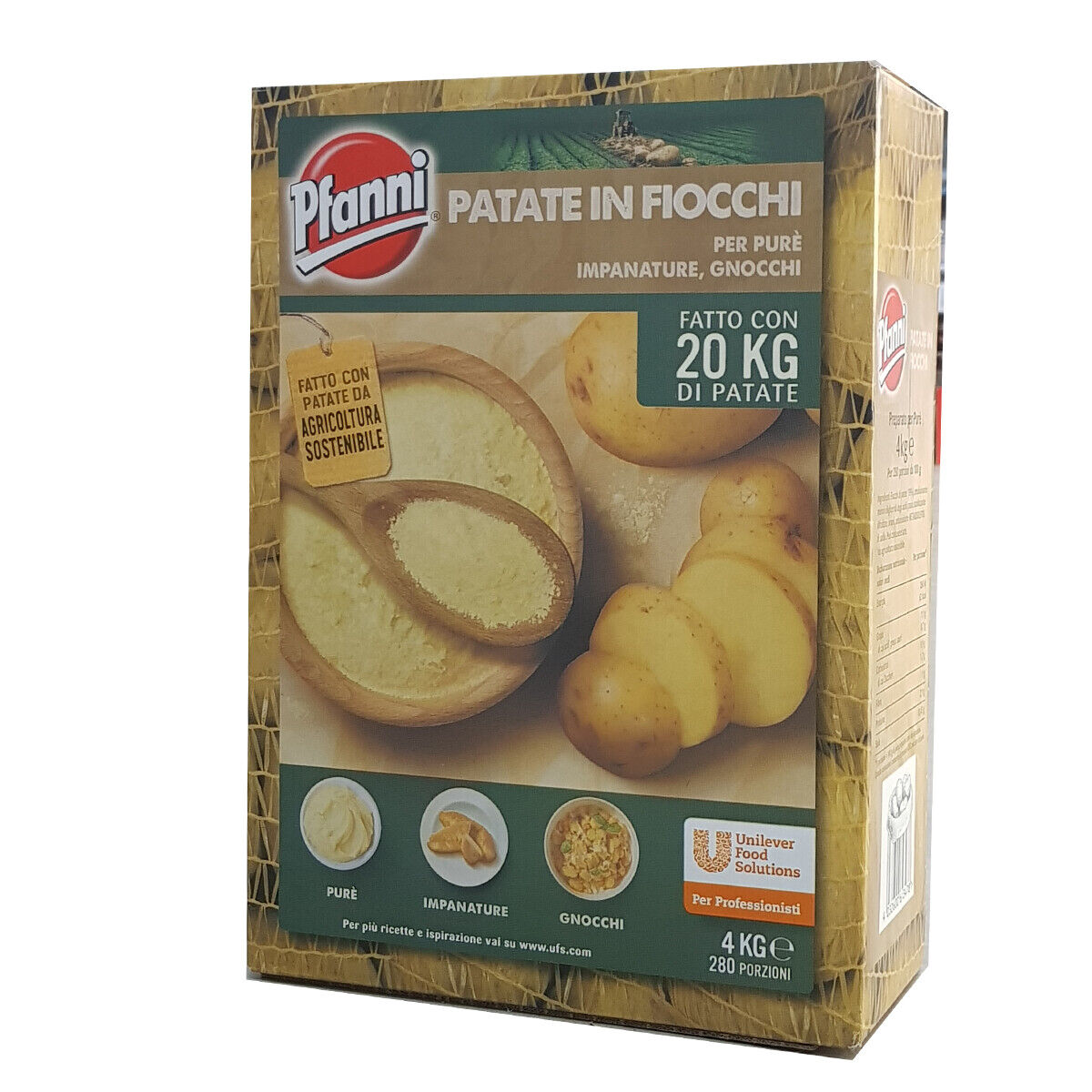 PFANNI PURE' PREPARATO CON PATATE IN FIOCCHI KNORR KG.4 PACCO SCORTA