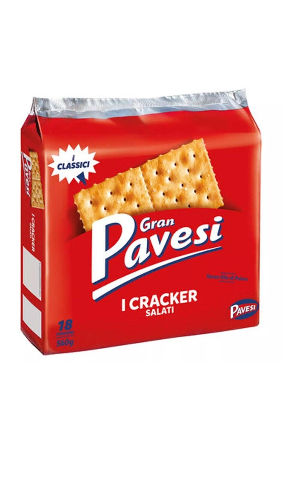 CRACKERS GRAN PAVESI SALATI ROSSO 560 GR 18 PORZIONI SALATINI SNACK CRACKER
