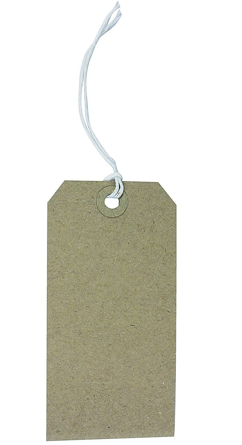 Q-Connect Strung Tag 120x60mm Buff (Pack of 1000) 1 Grey