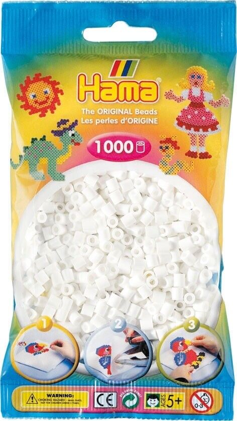 1 000 Perline Standard Midi ( Ø5 MM) Bianco