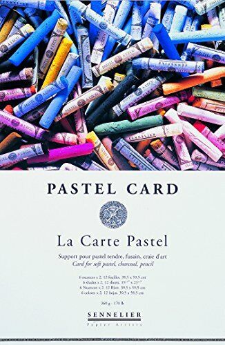 Sennelier Pastel Dry Card (fine carta di vetro granulata) Pad 24 x 16 cm 12 fogl