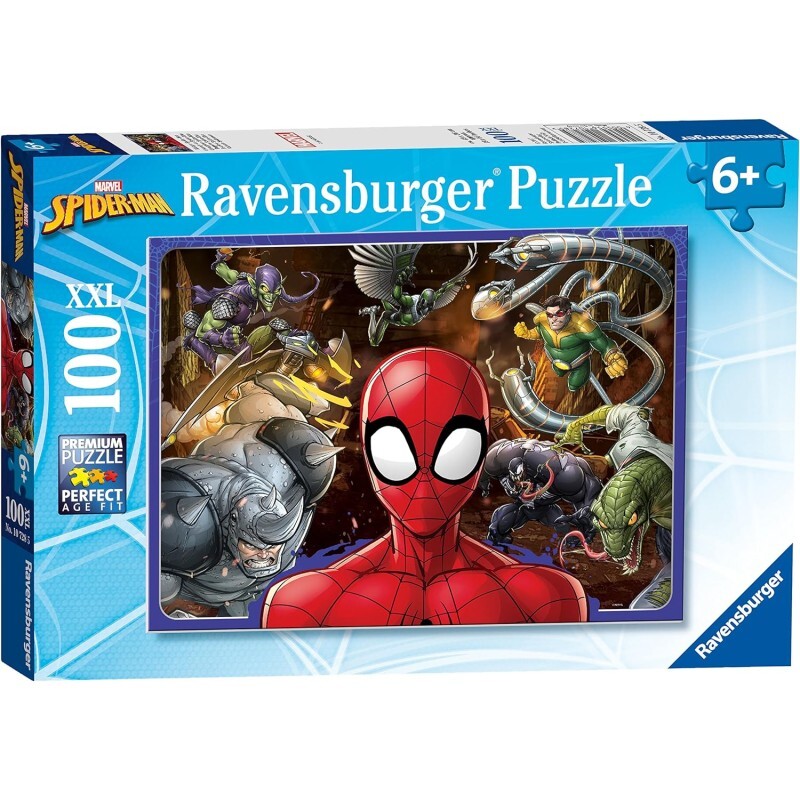 Ravensburger - Marvel Spiderman Puzzle da 100 pezzi XXL per bambini dai 6 anni i