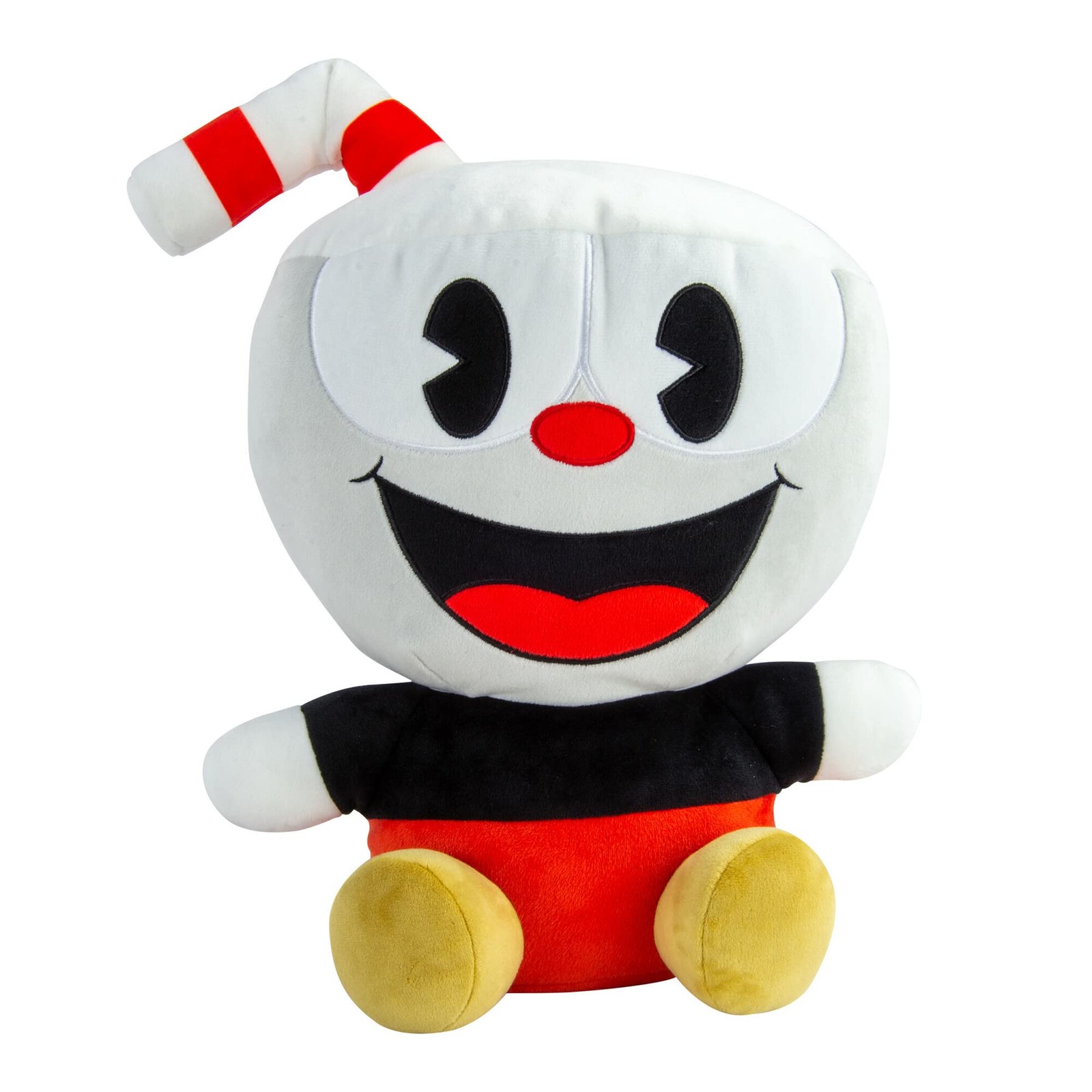 Tomy T12873_BASE Club Mocchi-Cuphead Mega 15-Inch Plush, Cuddly Toy for Boys and